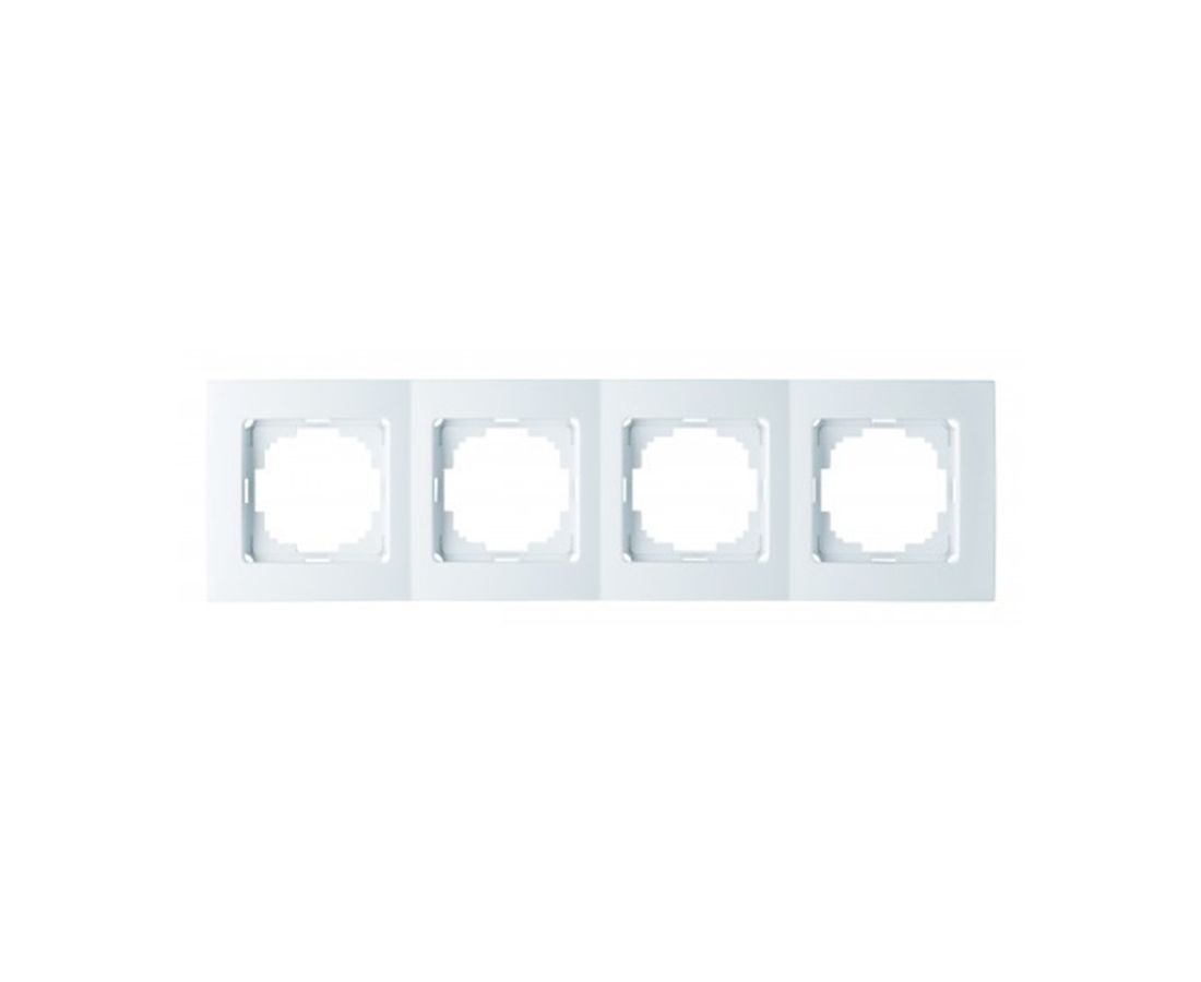 ჩარჩო ოთხიანი touran white - 24110094 — როზეტები და ჩამრთველები